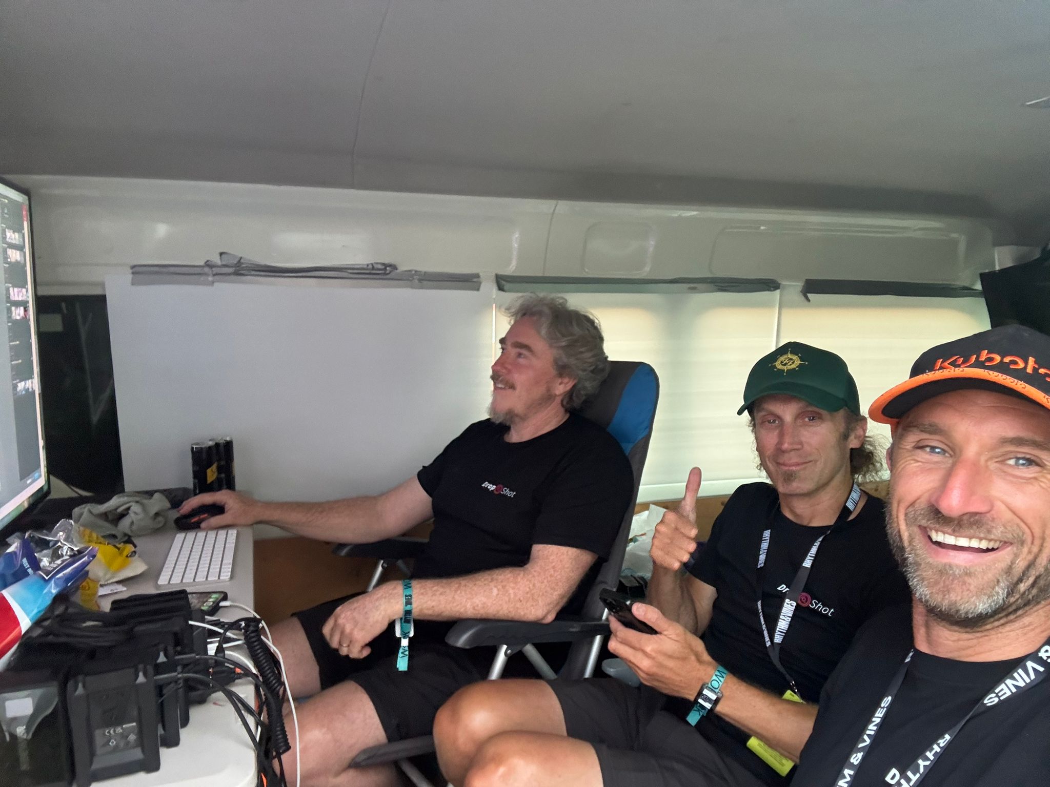 In the truck